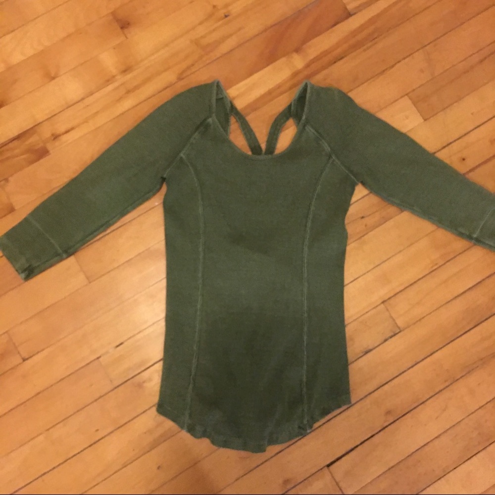 Free People Open Back Blouse